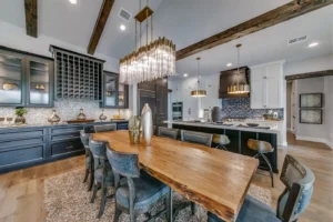 Custom Kitchen Natural Wood Luxury Chandelier Texas