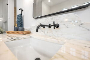 Custom luxury home san antonio bathroom vanity granite countertops